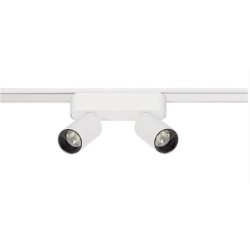 spot led double monophasé, spot led rail, spot magasin, éclairage boutique, spot double,