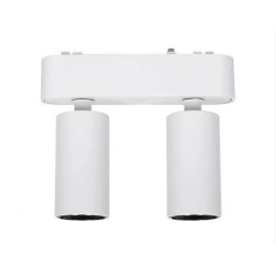spot led double monophasé, spot led rail, spot magasin, éclairage boutique, spot double,