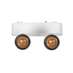 spot led double monophasé, spot led rail, spot magasin, éclairage boutique, spot double,