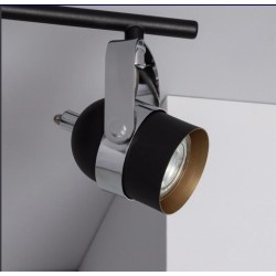 Lampe de Plafond Orientable Sinner 2 Spots Noir . FO-S2XN-GU10 . spot led orientable double