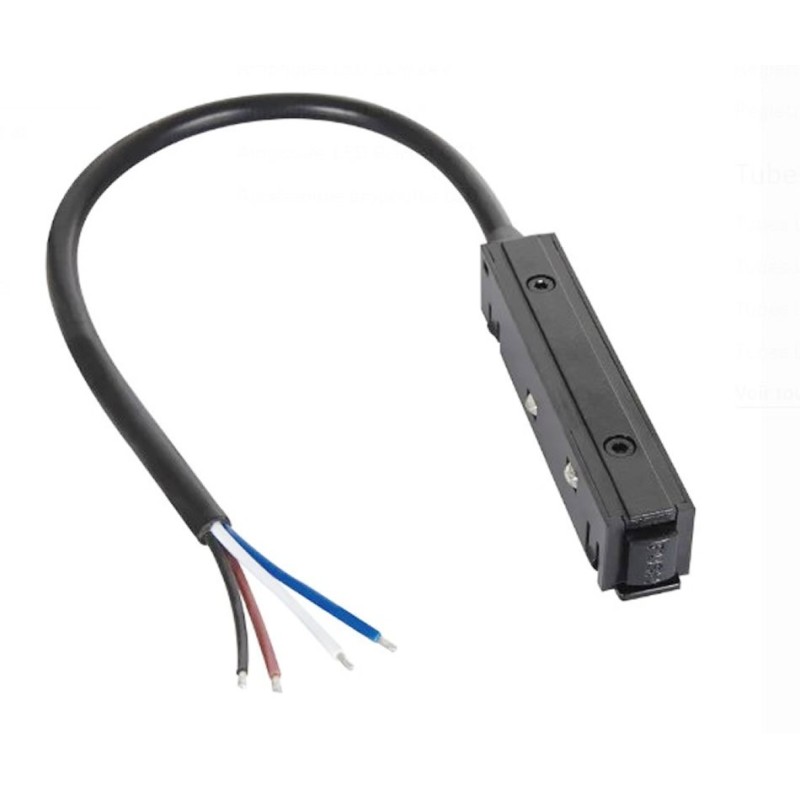 Connecteur Câblé pour Bloc d’Alimentation Externe pour Rail Magnétique 20mm