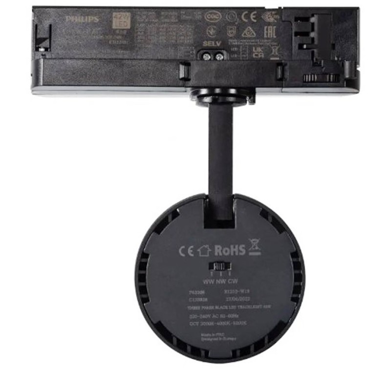 Spot LED 40W CCT Rail Triphasé , FC-NNGL-40-BL-CTLF , Spot LED rail Triphasé,eclairage magasin plafond,
projecteur led 40W,