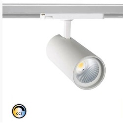 Spot LED 40W CCT Rail Triphasé , FC-NNGL-40-BL-CTLF , Spot LED rail Triphasé,eclairage magasin plafond,
projecteur led 40W,