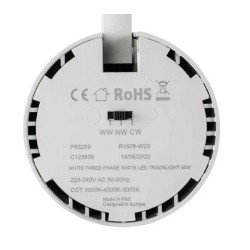 Spot LED 40W CCT Rail Triphasé , FC-NNGL-40-BL-CTLF , Spot LED rail Triphasé,eclairage magasin plafond,
projecteur led 40W,