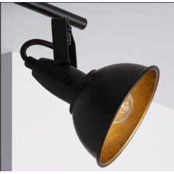 Lampe Plafond Orientable Emer 3 Spots Noir , Eclairage plafond E14