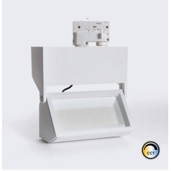 Spot LED Piero 38W CCT Selectionnable No Flicker pour Rail Triphasé, ecairage rail,