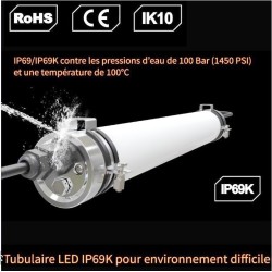 UCT3, réglette étanche led 40W IP69K, Luminaire led étanche IP69K, TP060TE, SP-TP40W-UCT3-L120