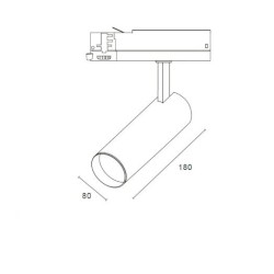 spot led rail triphasé 40W,spot carlo, eclairage sur rail , eclairage boutique,