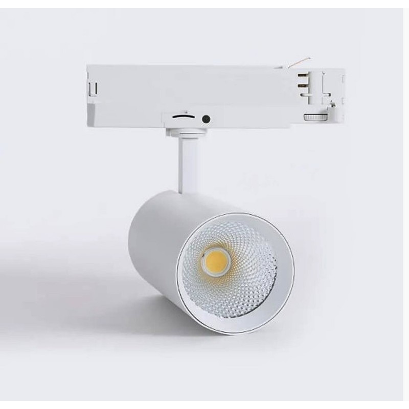 Spot LED Carlo 40W pour Rail Triphasé, spot led no flicker, spot rail triphasé blanc,