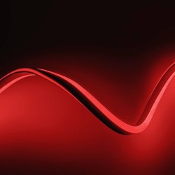 Bobine Gaine Néon LED Flexible Dimmable 7.5W/m 220V AC 120 LED/m 50m Semi-circulaire 180° Rouge IP67 Coupe Tous les 100cm