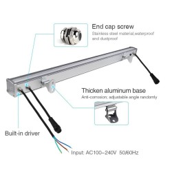 Wallwasher Murale LED RGBW DMX 72W IP66 1000mm MiBoxer, lineaire eclairage monument, eclairage eglise,