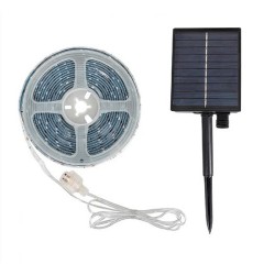 Ruban LED Extérieur Solaire 3V DC 30LED/m 5m IP65 Largeur 8mm,Bobine led IP65,ruban led solaire,
