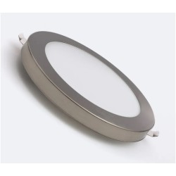 Dalle LED 18W CCT Sélectionnable Ronde Coupe Ajustable Ø75-210 mm avec Cadre Aluminium