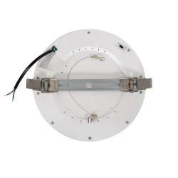 Dalle LED 18W CCT Sélectionnable Ronde Coupe Ajustable Ø75-210 mm avec Cadre Aluminium