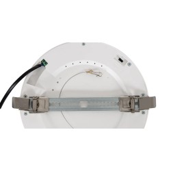 Dalle LED 18W CCT Sélectionnable Ronde Coupe Ajustable Ø75-210 mm avec Cadre Aluminium