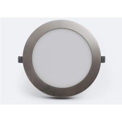 Dalle LED 18W CCT Sélectionnable Ronde Coupe Ajustable Ø75-210 mm avec Cadre Aluminium