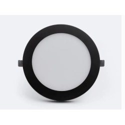 Dalle LED 18W CCT Sélectionnable Ronde Coupe Ajustable Ø75-210 mm avec Cadre Aluminium