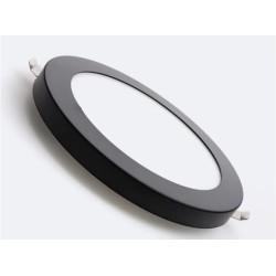 Dalle LED 18W CCT Sélectionnable Ronde Coupe Ajustable Ø75-210 mm avec Cadre Aluminium