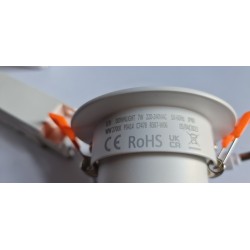 eclairage boutique,Spot LED Downlight COB Orientable Rond 7W Blanc,FC-DWNL-C7,