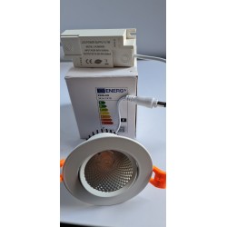 eclairage boutique,Spot LED Downlight COB Orientable Rond 7W Blanc,FC-DWNL-C7,