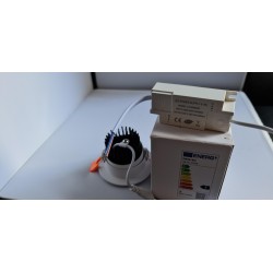 eclairage boutique,Spot LED Downlight COB Orientable Rond 7W Blanc,FC-DWNL-C7,