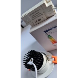 eclairage boutique,Spot LED Downlight COB Orientable Rond 7W Blanc,FC-DWNL-C7,