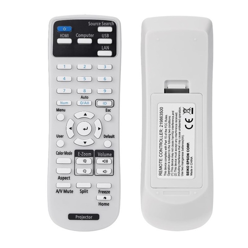 Télécommande Epson EB-782W,EB-L730U, EB-L735U ,EX3280 , EX5280 ,EX9230,EB-720 ,EB-735F ,EB-972 , EB-982W , EB-992F , EB-1480Fi