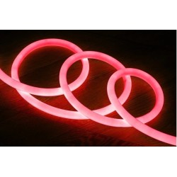Néon LED Flexible 360º Rond Dimmable 120LED/m 220V AC Rouge IP67 sur Mesure Coupe tous les 100cm