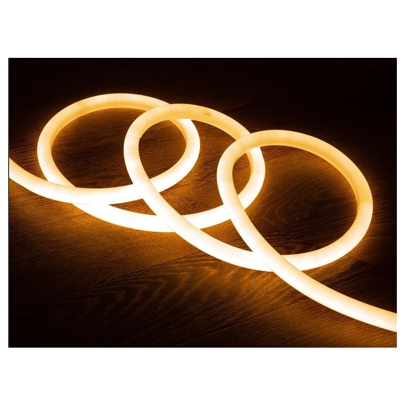 Néon LED Flexible 360 Rond 120 LED/m 220V AC Jaune,NN-LD-CRCLR-360-MRLL,bobine led, sapin de noel,guirlande led,