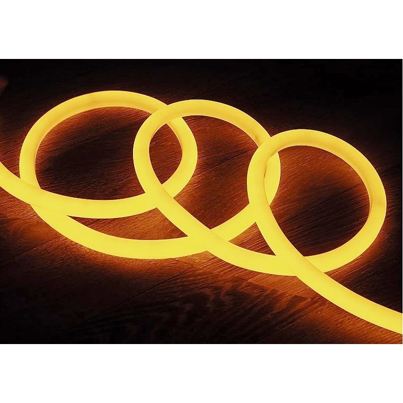 Néon LED Flexible 360 Rond 120 LED/m 220V AC Jaune,NN-LD-CRCLR-360-MRLL,bobine led, sapin de noel,guirlande led,