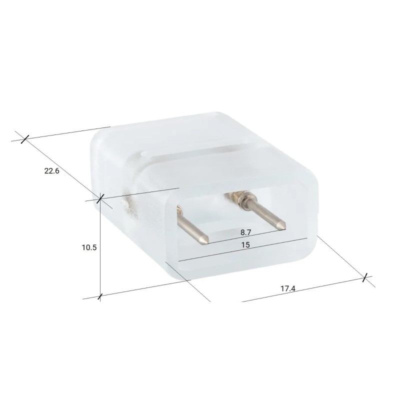 Connecteur Ruban LED Monochrome 220V AC Coupe tous les 25/100cm