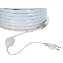 Bobine Gaine Néon LED Flexible Dimmable 7.5W/m 220V AC 120 LED/m 50m Semi-circulaire 180° Rouge IP67 Coupe Tous les 100cm