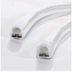 Bobine Gaine Néon LED Flexible Dimmable 7.5W/m 220V AC 120 LED/m 50m Semi-circulaire 180° Rouge IP67 Coupe Tous les 100cm