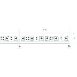 Bobine LED Dimmable 220V AC 60LED/m IP65 Blanc Neutre Largeur 14mm 50m Coupe tous les 100cm