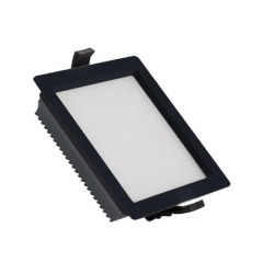 Downlight LED SAMSUNG New Aero Slim Carré 15W 130lm/W Microprismatique UGR17 LIFUD Noir Coupe 135x135mm