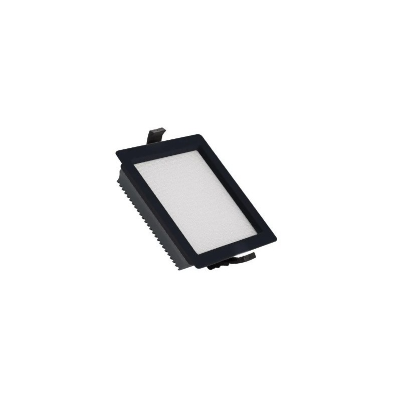 Downlight LED SAMSUNG New Aero Slim Carré 15W 130lm/W Microprismatique UGR17 LIFUD Noir Coupe 135x135mm