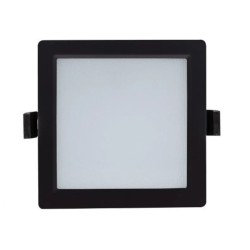 Downlight LED SAMSUNG New Aero Slim Carré 15W 130lm/W Microprismatique UGR17 LIFUD Noir Coupe 135x135mm