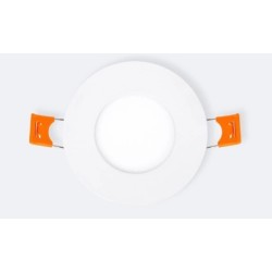 Dalle LED Ronde Extra Plate 3W Coupe Ø 70 mm, eclairage led plafond,