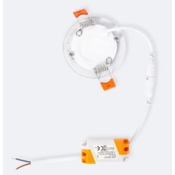 Dalle LED Ronde Extra Plate 3W Coupe Ø 70 mm, eclairage led plafond,
