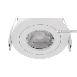 Spot Downlight LED 6.5W Orientable Rond Blanc IP65 Coupe Ø68 mm