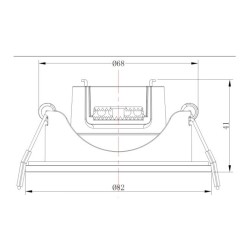 Spot Downlight LED 6.5W Orientable Rond Blanc Coupe Ø68 mm, eclairage plafond ,
