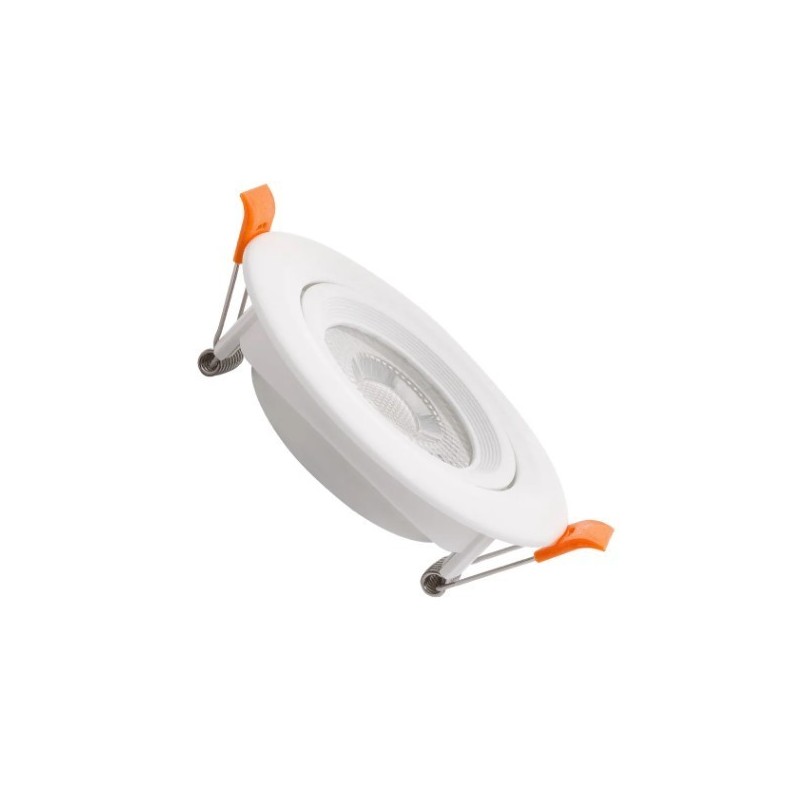 Spot Downlight LED COB Solid Orientable Rond Blanc 7W Coupe Ø75mm , eclairage led plafond ,