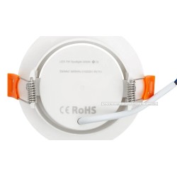 Spot Downlight LED COB Solid Orientable Rond Blanc 7W Coupe Ø75mm , eclairage led plafond ,