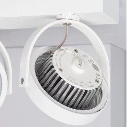 Spot LED Cree en Saillie Orientable AR111 30W Dimmable Blanc,
FLC-AR111-2X15-DIR-B, spot led double,luminaire plafond,
