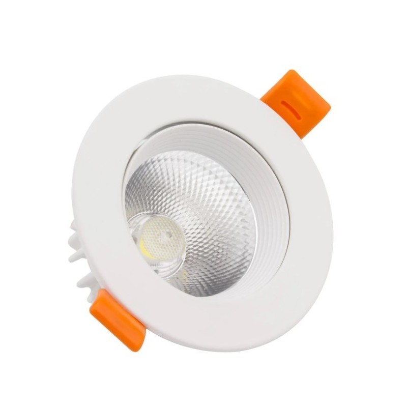 Spot LED Downlight COB Orientable Rond 15W Blanc Coupe Ø 110mm No Flicker ,