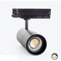 Spot LED Wald 35W Noir pour Rail Triphasé CCT No Flicker CRI90 Multi-angle 24-60º