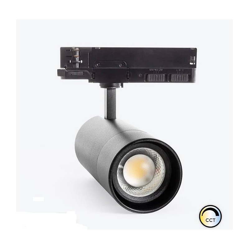 Spot LED Wald 35W Noir pour Rail Triphasé CCT No Flicker CRI90 Multi-angle 24-60º