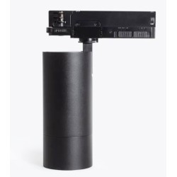 Spot LED Wald 35W Noir pour Rail Triphasé CCT No Flicker CRI90 Multi-angle 24-60º