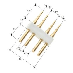 Connecteur 4 PINS Ruban LED RGB 220V SMD5050 C4P-TLM-220 Accessoire bobine LED