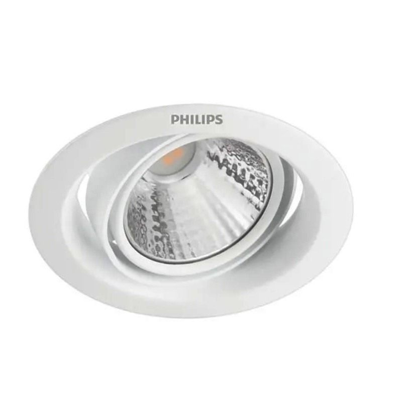 Spot Downlight LED PHILIPS 3 Intensités SceneSwitch Pomeron 7W Coupe Ø 70mm